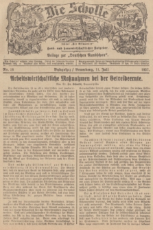 Die Scholle : früher „Der Ostmärker” : land- und hauswirtschaftlicher Ratgeber : Beilage zur „Deutschen Rundschau”. 1937, Nr. 28 (11 Juli)