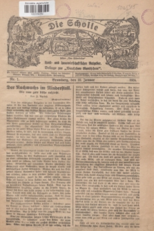Die Scholle : früher „Der Ostmärker” : land- und hauswirtschaftlicher Ratgeber : Beilage zur „Deutschen Rundschau”. 1926, Nr. 1 (10 Januar)