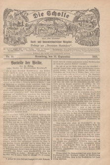 Die Scholle : früher „Der Ostmärker” : land- und hauswirtschaftlicher Ratgeber : Beilage zur „Deutschen Rundschau”. 1926, Nr. 19 (19 September)