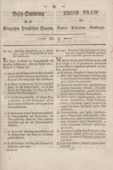 Gesetz-Sammlung für die Königlichen Preußischen Staaten = Zbiór Praw dla Państw Królestwa Pruskiego. 1824, Nro. 5