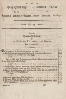 Gesetz-Sammlung für die Königlichen Preußischen Staaten = Zbiór Praw dla Państw Królestwa Pruskiego. 1824, Nro. 19