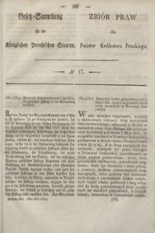 Gesetz-Sammlung für die Königlichen Preußischen Staaten = Zbiór Praw dla Państw Królestwa Pruskiego. 1832, № 17