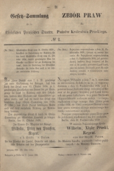 Gesetz-Sammlung für die Königlichen Preußischen Staaten = Zbiór Praw dla Państw Królestwa Pruskiego. 1860, № 2 (27 stycznia)