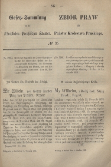 Gesetz-Sammlung für die Königlichen Preußischen Staaten = Zbiór Praw dla Państw Królestwa Pruskiego. 1860, № 35 (11 grudnia)