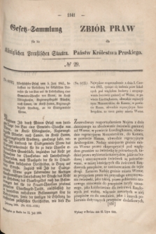 Gesetz-Sammlung für die Königlichen Preußischen Staaten = Zbiór Praw dla Państw Królestwa Pruskiego. 1865, № 29 (12 lipca)