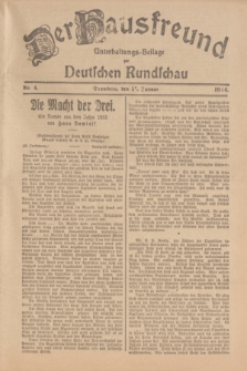 Der Hausfreund : Unterhaltungs-Beilage zur Deutschen Rundschau. 1924, Nr. 4 (11 Januar)