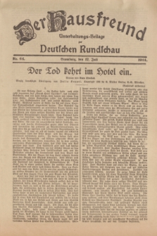 Der Hausfreund : Unterhaltungs-Beilage zur Deutschen Rundschau. 1924, Nr. 64 (17 Juli)
