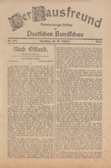 Der Hausfreund : Unterhaltungs-Beilage zur Deutschen Rundschau. 1924, Nr. 107 (25 Oktober)
