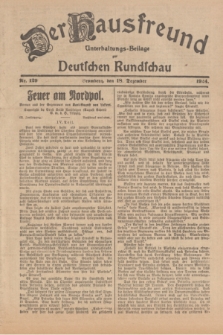 Der Hausfreund : Unterhaltungs-Beilage zur Deutschen Rundschau. 1924, Nr. 129 (18 Dezember)