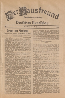 Der Hausfreund : Unterhaltungs-Beilage zur Deutschen Rundschau. 1925, Nr. 2 (3 Januar)