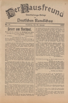 Der Hausfreund : Unterhaltungs-Beilage zur Deutschen Rundschau. 1925, Nr. 10 (22 Januar)