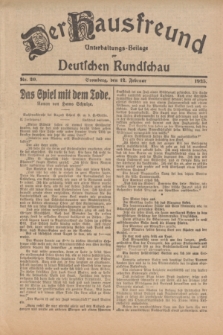 Der Hausfreund : Unterhaltungs-Beilage zur Deutschen Rundschau. 1925, Nr. 20 (12 Februar)