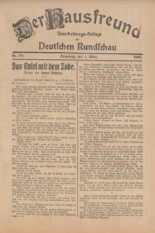 Der Hausfreund : Unterhaltungs-Beilage zur Deutschen Rundschau. 1925, Nr. 30 (1 März)