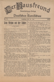 Der Hausfreund : Unterhaltungs-Beilage zur Deutschen Rundschau. 1925, Nr. 71 (14 Mai)
