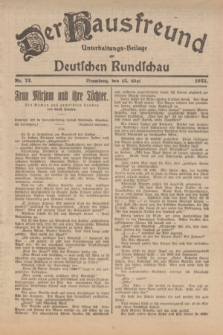 Der Hausfreund : Unterhaltungs-Beilage zur Deutschen Rundschau. 1925, Nr. 72 (15 Mai)