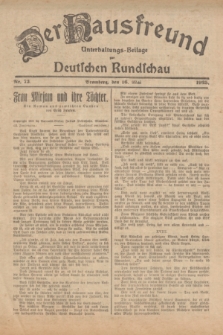 Der Hausfreund : Unterhaltungs-Beilage zur Deutschen Rundschau. 1925, Nr. 73 (16 Mai)