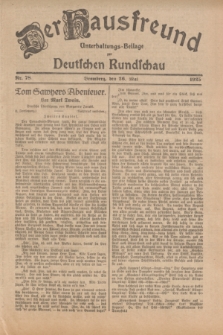 Der Hausfreund : Unterhaltungs-Beilage zur Deutschen Rundschau. 1925, Nr. 78 (26 Mai)