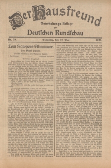 Der Hausfreund : Unterhaltungs-Beilage zur Deutschen Rundschau. 1925, Nr. 79 (27 Mai)