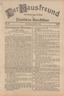 Der Hausfreund : Unterhaltungs-Beilage zur Deutschen Rundschau. 1925, Nr. 81 (29 Mai)