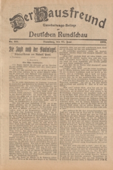 Der Hausfreund : Unterhaltungs-Beilage zur Deutschen Rundschau. 1925, Nr. 101 (27 Juni)