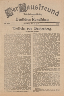 Der Hausfreund : Unterhaltungs-Beilage zur Deutschen Rundschau. 1925, Nr. 109 (11 Juli)