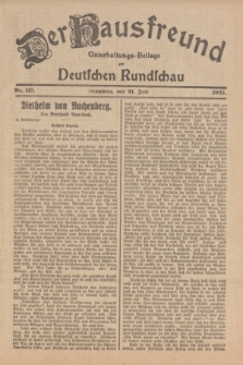 Der Hausfreund : Unterhaltungs-Beilage zur Deutschen Rundschau. 1925, Nr. 113 (21 Juli)