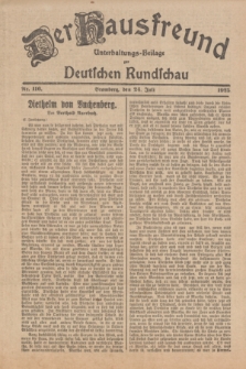 Der Hausfreund : Unterhaltungs-Beilage zur Deutschen Rundschau. 1925, Nr. 116 (24 Juli)