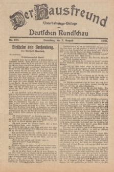 Der Hausfreund : Unterhaltungs-Beilage zur Deutschen Rundschau. 1925, Nr. 126 (7 August)