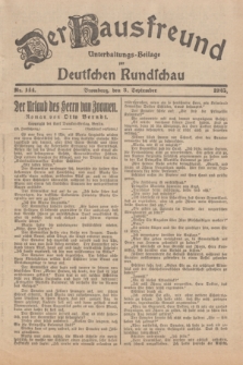 Der Hausfreund : Unterhaltungs-Beilage zur Deutschen Rundschau. 1925, Nr. 144 (3 September)