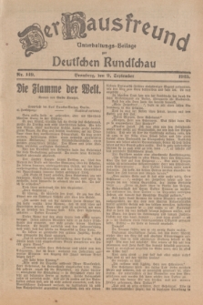 Der Hausfreund : Unterhaltungs-Beilage zur Deutschen Rundschau. 1925, Nr. 149 (9 September)
