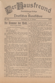 Der Hausfreund : Unterhaltungs-Beilage zur Deutschen Rundschau. 1925, Nr. 165 (2 Oktober)