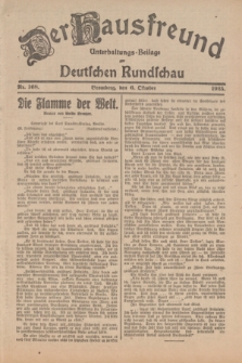 Der Hausfreund : Unterhaltungs-Beilage zur Deutschen Rundschau. 1925, Nr. 168 (6 Oktober)
