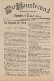 Der Hausfreund : Unterhaltungs-Beilage zur Deutschen Rundschau. 1925, Nr. 170 (8 Oktober)