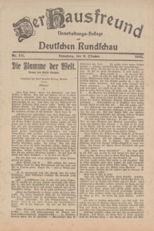 Der Hausfreund : Unterhaltungs-Beilage zur Deutschen Rundschau. 1925, Nr. 171 (9 Oktober)