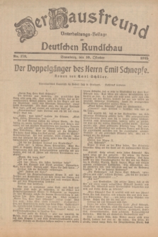 Der Hausfreund : Unterhaltungs-Beilage zur Deutschen Rundschau. 1925, Nr. 172 (10 Oktober)
