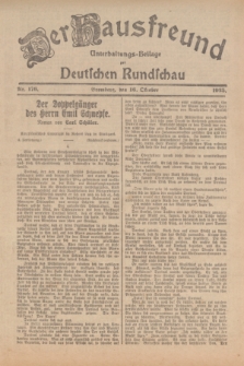Der Hausfreund : Unterhaltungs-Beilage zur Deutschen Rundschau. 1925, Nr. 176 (16 Oktober)