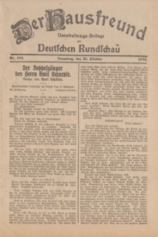 Der Hausfreund : Unterhaltungs-Beilage zur Deutschen Rundschau. 1925, Nr. 182 (27 Oktober)