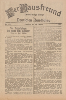 Der Hausfreund : Unterhaltungs-Beilage zur Deutschen Rundschau. 1925, Nr. 183 (28 Oktober)