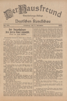 Der Hausfreund : Unterhaltungs-Beilage zur Deutschen Rundschau. 1925, Nr. 189 (4 November)