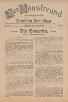 Der Hausfreund : Unterhaltungs-Beilage zur Deutschen Rundschau. 1925, Nr. 193 (8 November)