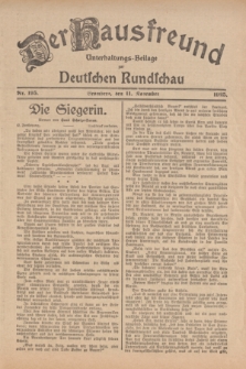 Der Hausfreund : Unterhaltungs-Beilage zur Deutschen Rundschau. 1925, Nr. 195 (11 November)