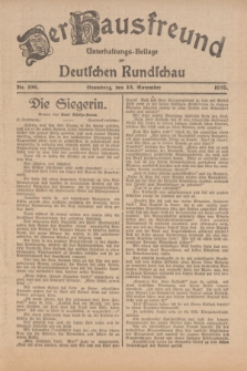 Der Hausfreund : Unterhaltungs-Beilage zur Deutschen Rundschau. 1925, Nr. 196 (12 November)