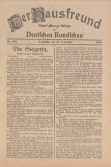 Der Hausfreund : Unterhaltungs-Beilage zur Deutschen Rundschau. 1925, Nr. 207 (26 November)