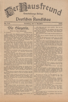 Der Hausfreund : Unterhaltungs-Beilage zur Deutschen Rundschau. 1925, Nr. 210 (1 Dezember)