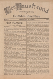 Der Hausfreund : Unterhaltungs-Beilage zur Deutschen Rundschau. 1925, Nr. 215 (6 Dezember)