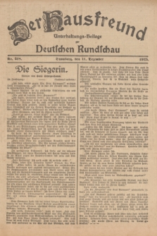 Der Hausfreund : Unterhaltungs-Beilage zur Deutschen Rundschau. 1925, Nr. 218 (11 Dezember)