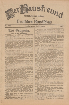 Der Hausfreund : Unterhaltungs-Beilage zur Deutschen Rundschau. 1925, Nr. 224 (19 Dezember)