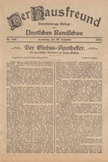 Der Hausfreund : Unterhaltungs-Beilage zur Deutschen Rundschau. 1925, Nr. 226 (22 Dezember)