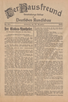 Der Hausfreund : Unterhaltungs-Beilage zur Deutschen Rundschau. 1925, Nr. 228 (24 Dezember)
