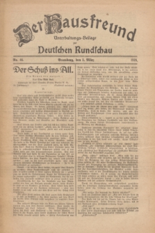 Der Hausfreund : Unterhaltungs-Beilage zur Deutschen Rundschau. 1926, Nr. 44 (3 März)
